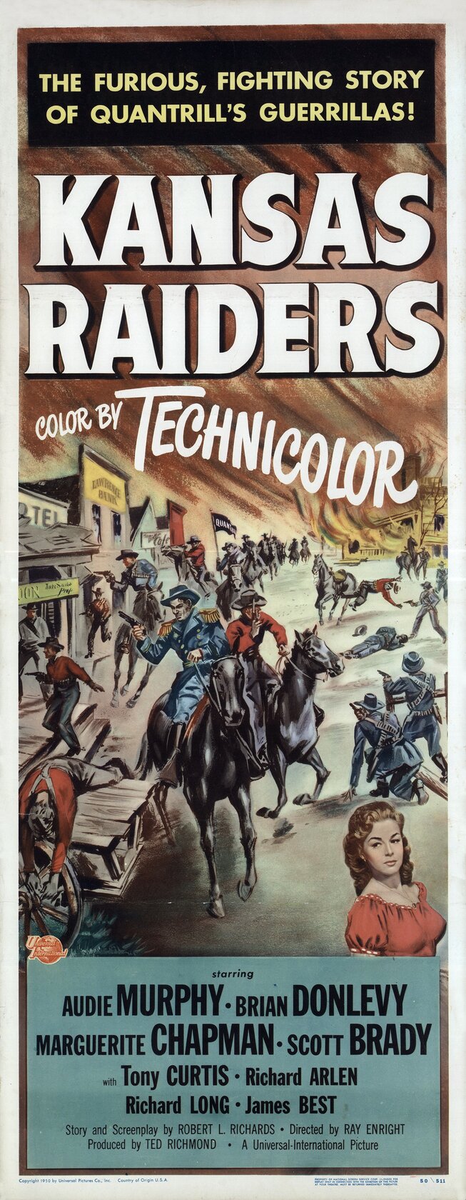 Канзасские рейдеры (1950) постер