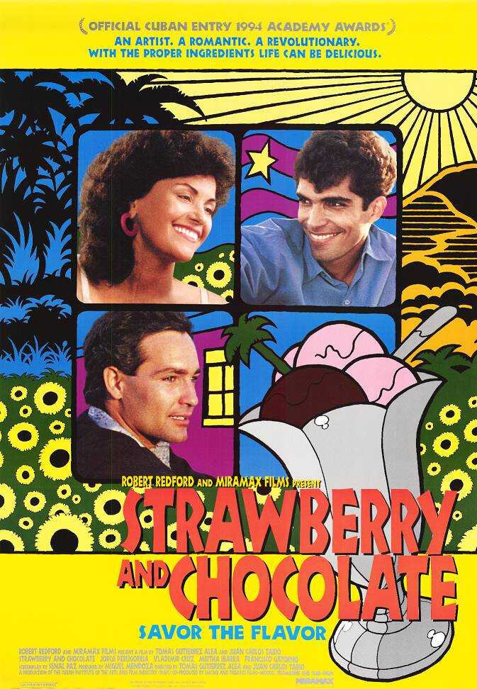 Клубничное и шоколадное (1993) постер
