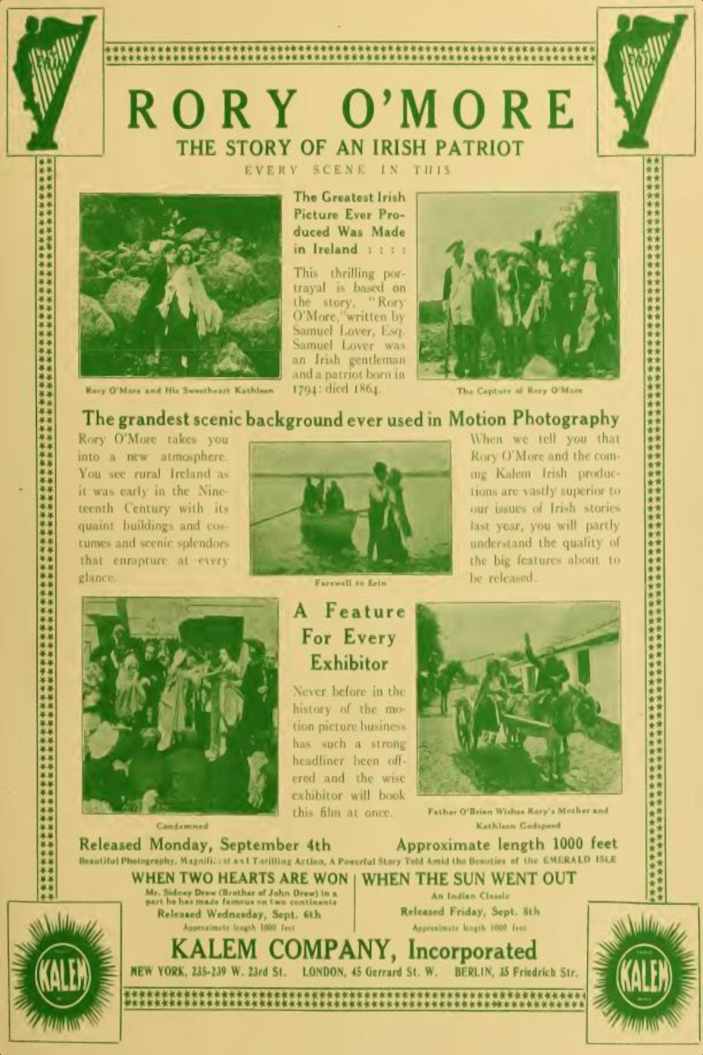 Rory O'More (1911) постер